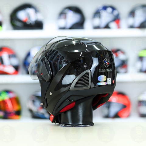 Mũ 3/4 Sunda 611E Đen bóng - Freeship