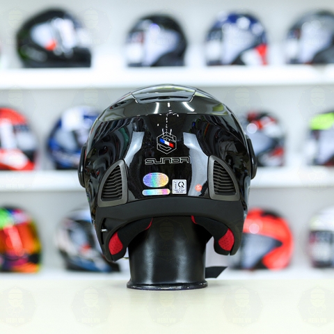 Mũ 3/4 Sunda 611E Đen bóng - Freeship