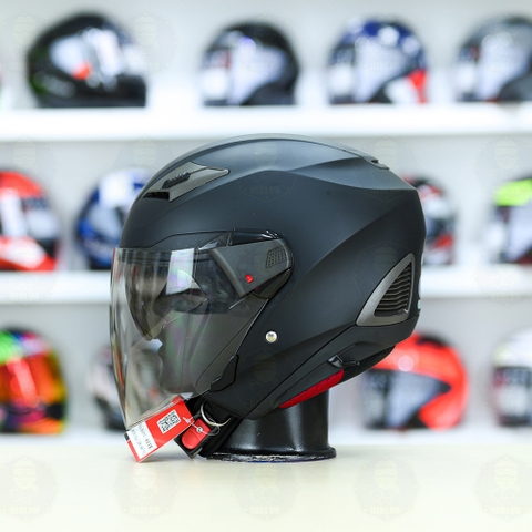 Mũ 3/4 Sunda 611E Đen nhám - Freeship