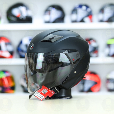 Mũ 3/4 Sunda 611E Đen nhám - Freeship