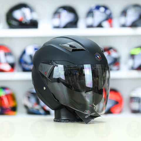 Mũ 3/4 Sunda 611E Đen nhám - Freeship