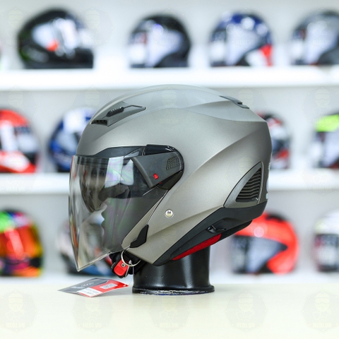 Mũ 3/4 Sunda 611E Xám nhám - Freeship