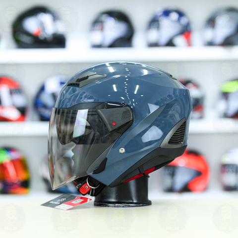 Mũ 3/4 Sunda 611E Xanh xi măng bóng - Freeship