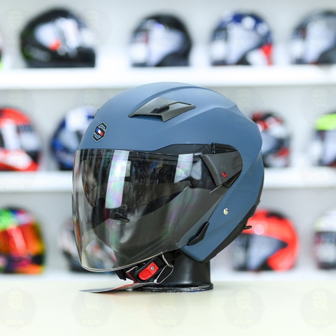 Mũ 3/4 Sunda 611E Xanh xi măng nhám - Freeship