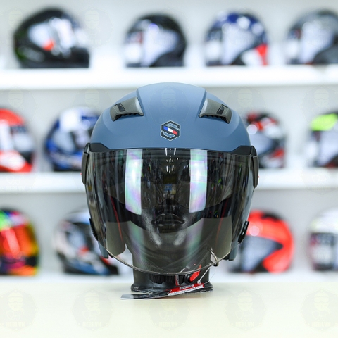 Mũ 3/4 Sunda 611E Xanh xi măng nhám - Freeship