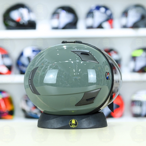 Mũ 3/4 Sunda 611E Xám xi măng  - Freeship