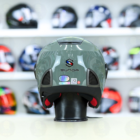 Mũ 3/4 Sunda 611E Xám xi măng  - Freeship