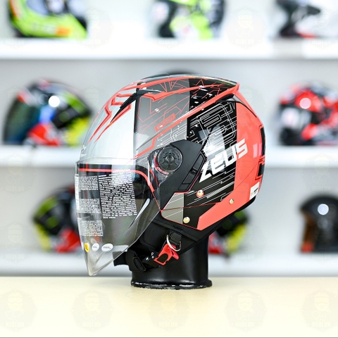 Mũ 3/4 Zeus 205 Nhện Đỏ Bóng FREESHIP