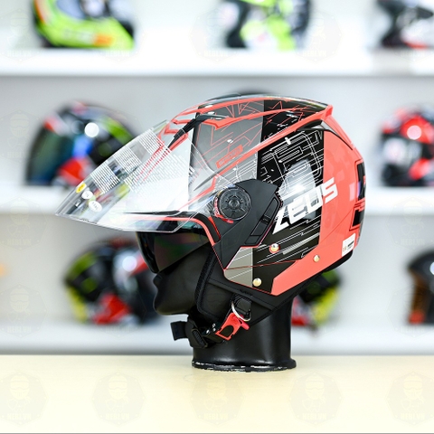 Mũ 3/4 Zeus 205 Nhện Đỏ Bóng FREESHIP