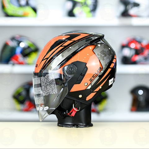 Mũ 3/4 Zeus 205 T1 Cam Camo Bóng FREESHIP