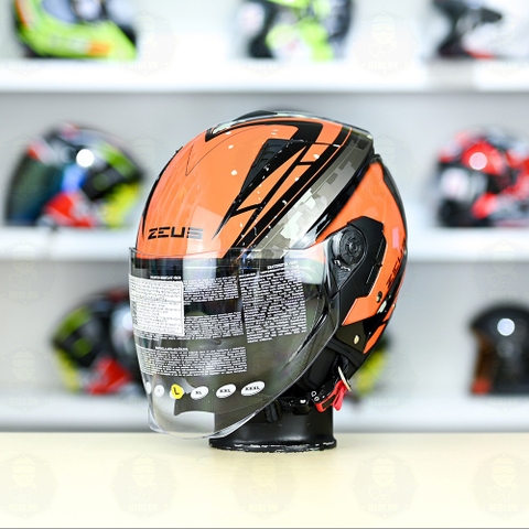 Mũ 3/4 Zeus 205 T1 Cam Camo Bóng FREESHIP