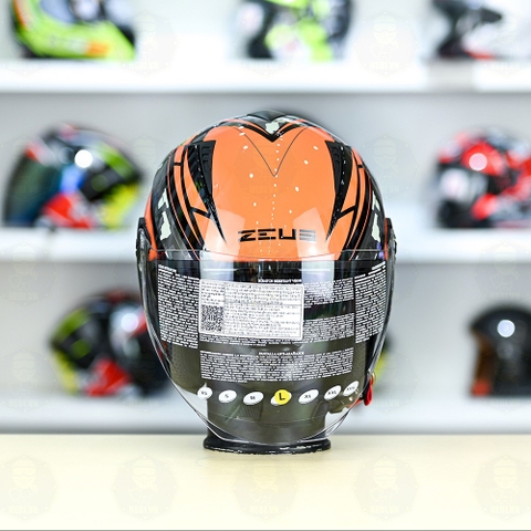 Mũ 3/4 Zeus 205 T1 Cam Camo Bóng FREESHIP