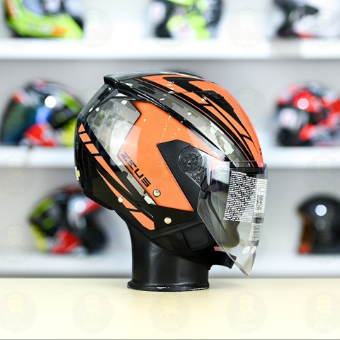 Mũ 3/4 Zeus 205 T1 Cam Camo Bóng FREESHIP