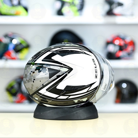 Mũ 3/4 Zeus 205 T1 Trắng Camo Bóng FREESHIP