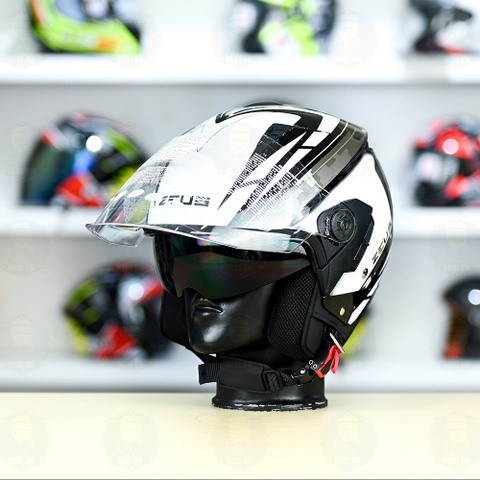 Mũ 3/4 Zeus 205 T1 Trắng Camo Bóng FREESHIP