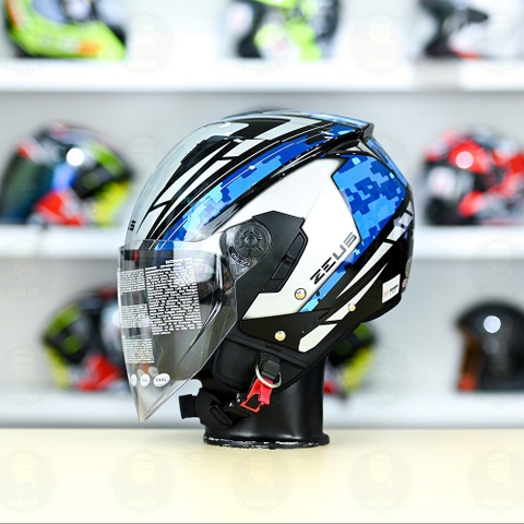 Mũ 3/4 Zeus 205 T1 Xanh Camo Bóng FREESHIP