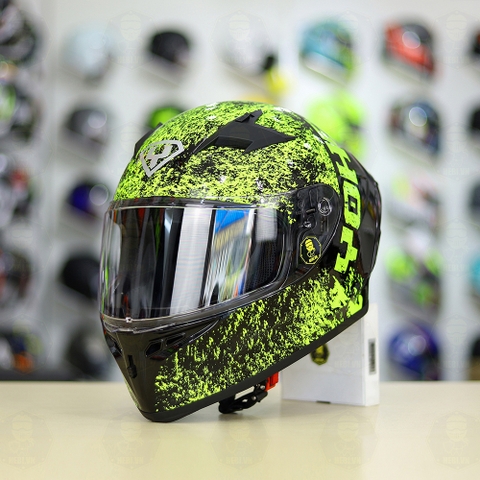 Mũ Fullface Yohe 978 PLUS 2020 Đen Chấm Vàng FREESHIP