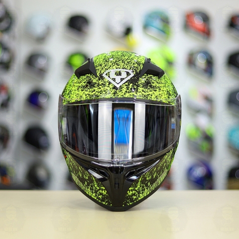 Mũ Fullface Yohe 978 PLUS 2020 Đen Chấm Vàng FREESHIP