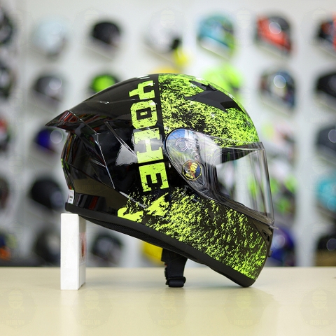 Mũ Fullface Yohe 978 PLUS 2020 Đen Chấm Vàng FREESHIP