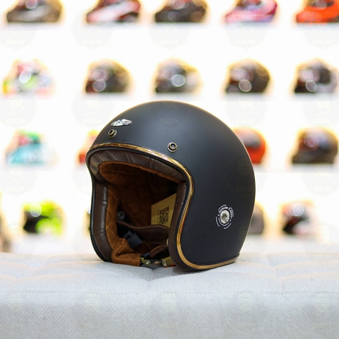 Mũ 3/4 BALDER LIGHT Đen Nhám FREESHIP