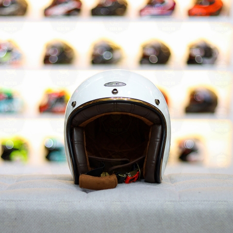 Mũ 3/4 BALDER LIGHT Trắng Bóng FREESHIP