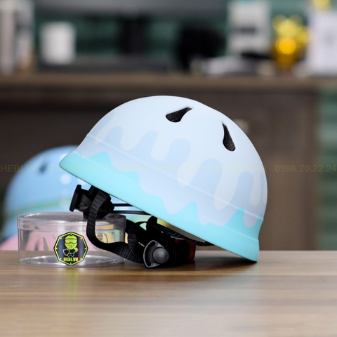 Nón Bảo Hiểm Cho Bé Từ 1-5 Tuổi KIDS Cream Siêu Nhẹ Freesize