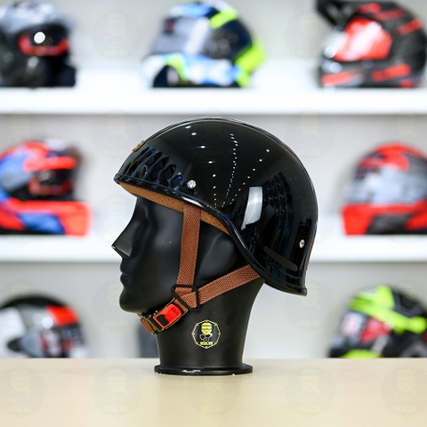 Mũ 1/2 Bulldog GANG Đen Bóng FREESHIP