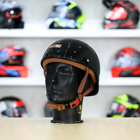 Mũ 1/2 Bulldog GANG Đen Bóng FREESHIP