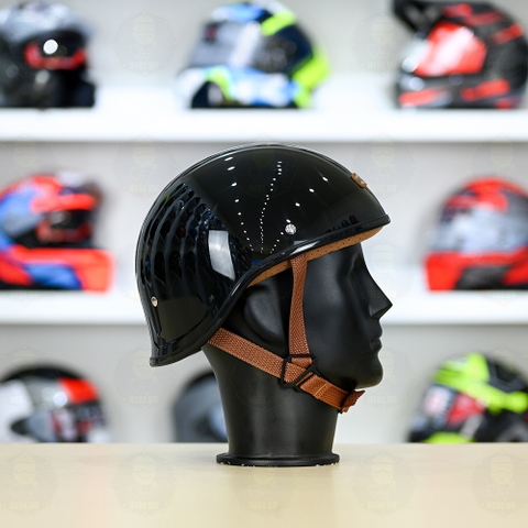 Mũ 1/2 Bulldog GANG Đen Bóng FREESHIP