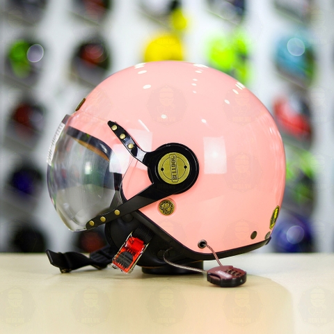 Mũ 3/4 Bulldog POM Hồng Pastel FREESHIP