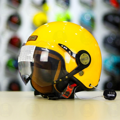 Mũ 3/4 Bulldog POM Vàng Bóng FREESHIP