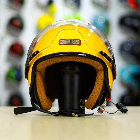 Mũ 3/4 Bulldog POM Vàng Bóng FREESHIP