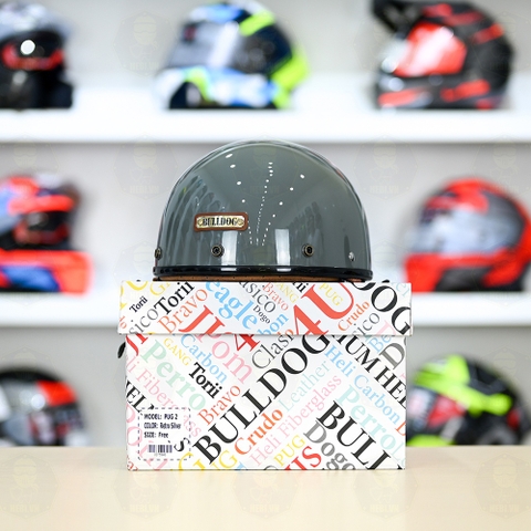 Mũ 1/2 Bulldog PUG Xám Xi Măng FREESHIP