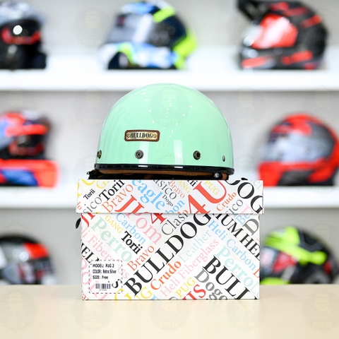 Mũ 1/2 Bulldog PUG Xanh Ngọc FREESHIP