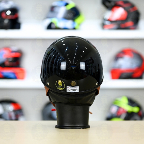 Mũ 1/2 Bulldog PUG Đen Bóng FREESHIP