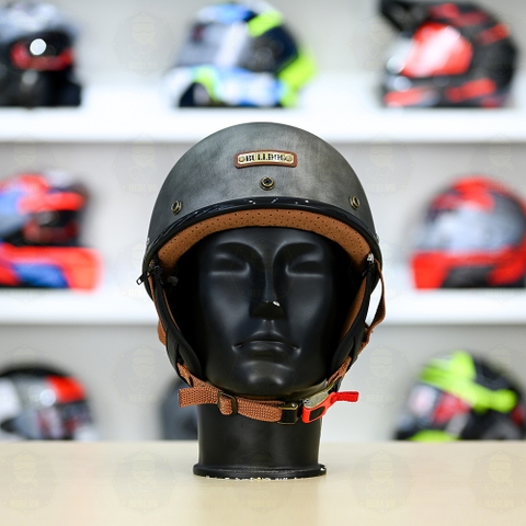 Mũ 1/2 Bulldog PUG Bạc Xước Nhám FREESIP