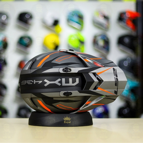 Mũ Dual Sport MX436 EVO Xám Cam Nhám