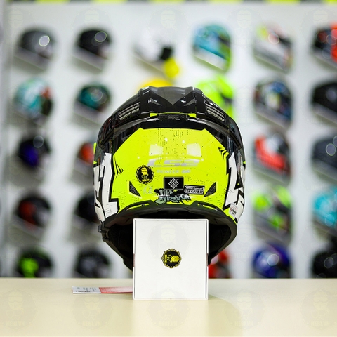 Mũ Dual Sport LS2 MX436 EVO Xám Vàng Neon Bóng FREESHIP