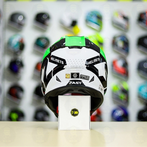 Mũ Dual Sport LS2 MX436 Trắng Xanh Lá FREESHIP