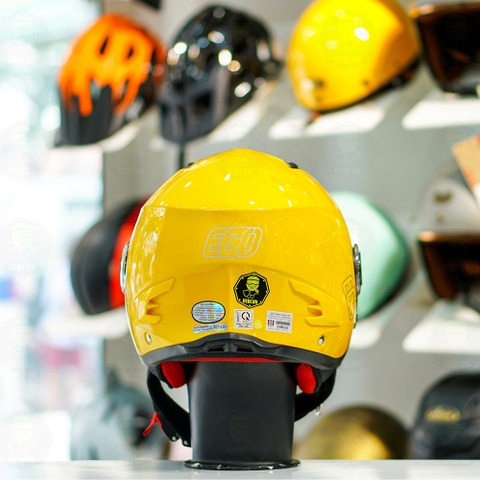 Mũ 3/4 EGO E41 Vàng Bóng 2 Kính FREESHIP