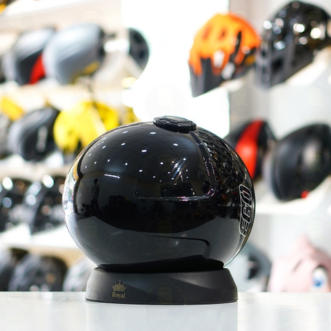 Mũ 3/4 EGO E5 Đen Bóng FREESHIP