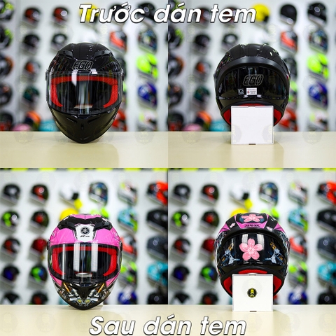 Tem Decal Yamaha R15 Pink Candy Cho Nón Fullface - Không Nón - FREESHIP