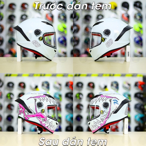 Tem Decal Venom Version 2 Hồng Cho Nón Fullface - Không Nón - FREESHIP