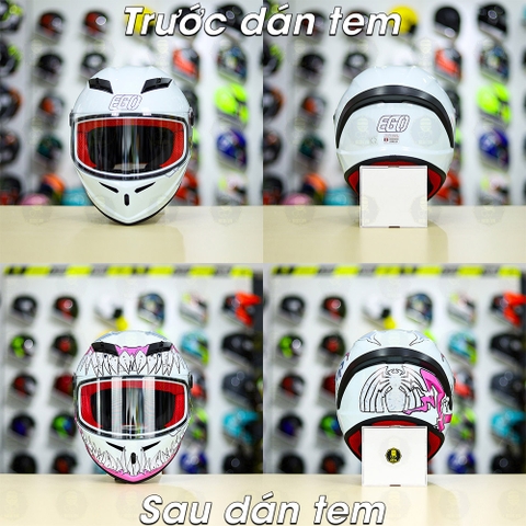 Tem Decal Venom Version 2 Hồng Cho Nón Fullface - Không Nón - FREESHIP