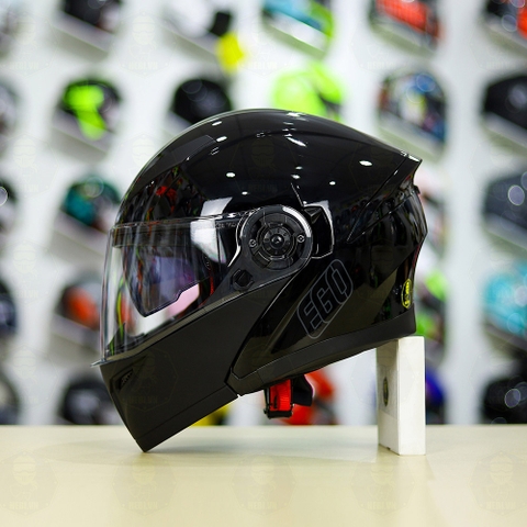 Mũ Lật Hàm EGO E9 Đen Bóng Freeship