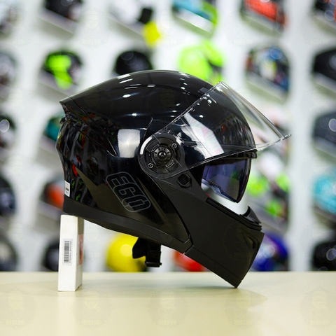 Mũ Lật Hàm EGO E9 Đen Bóng Freeship