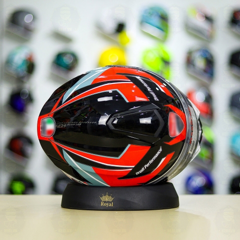 Mũ Lật Hàm YOHE 938 + Dán Tem DUCATI V2 Xám Đỏ