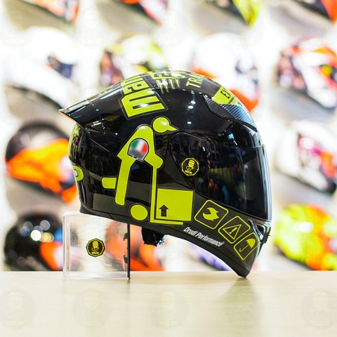 Tem Decal AGV Corsa Vàng Cho Nón Fullface - Không Nón - FREESHIP