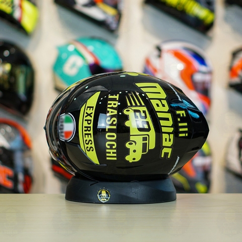 Mũ Royal M138b Đen Bóng + Tặng Dán Tem Decal AGV CORSA Đen Vàng FREESHIP