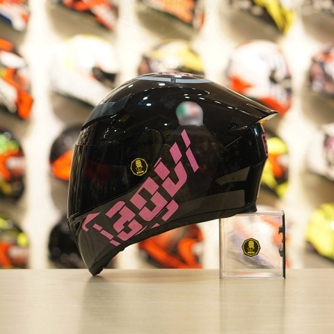 Mũ Royal M138b Đen Bóng + Tặng Dán Tem Decal AGV MYTH V1 Hồng FREESHIP